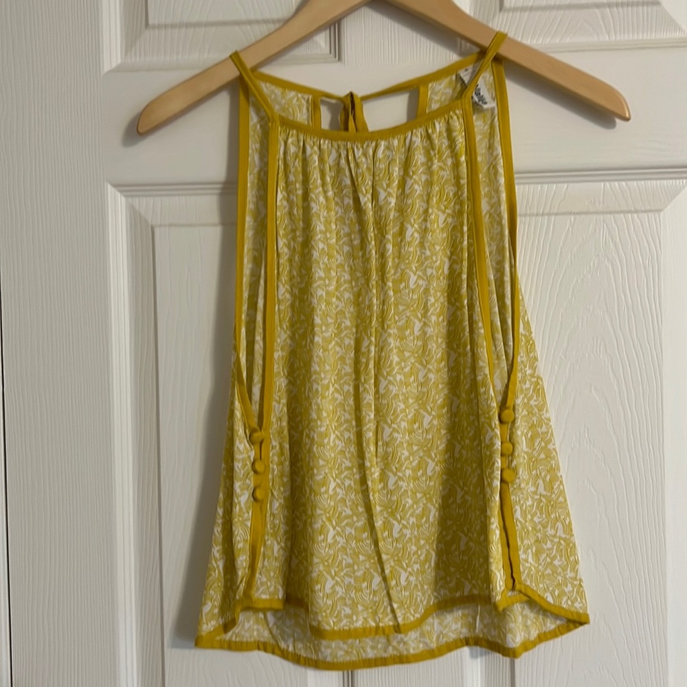 Yellow waist length light weight top